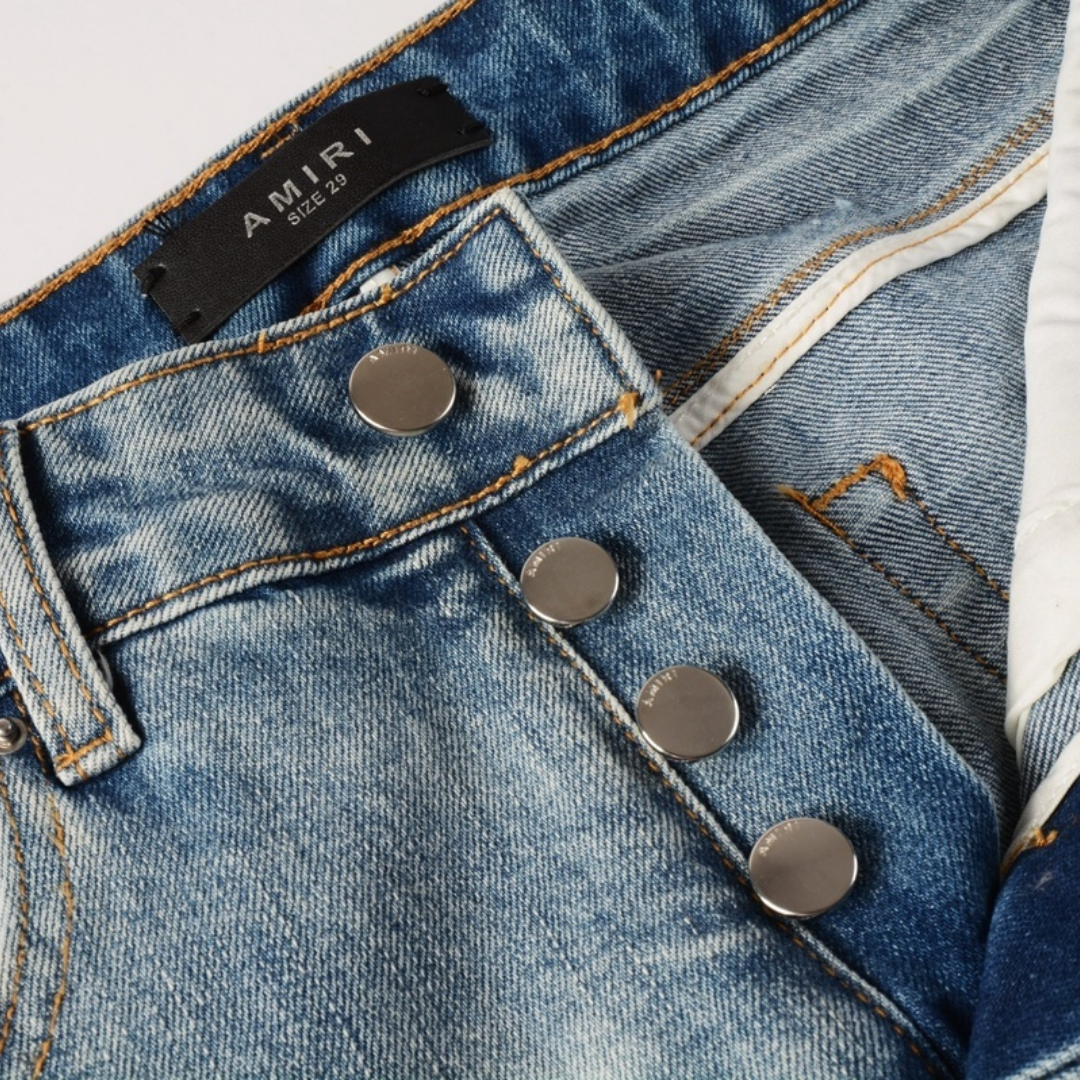 Amr White Patch Jeans