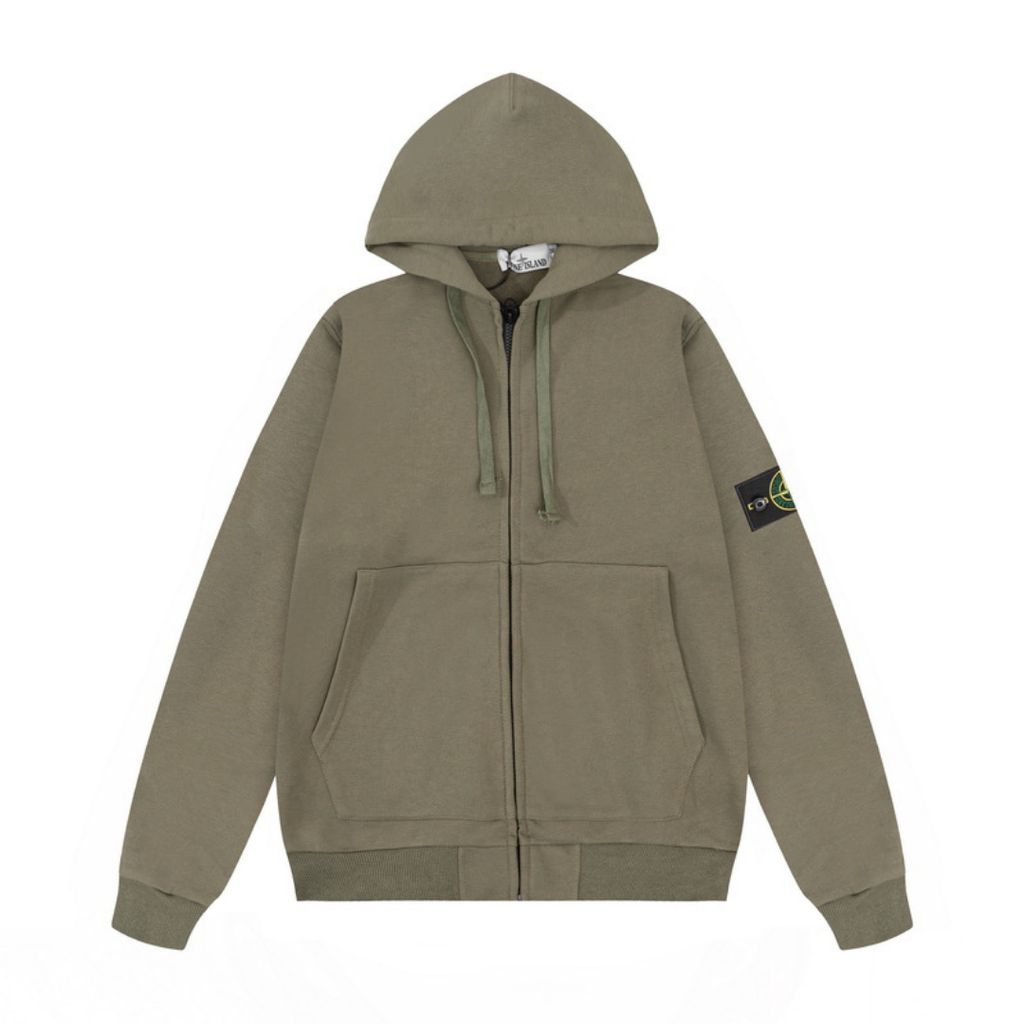 Monogram Zip Hoodie