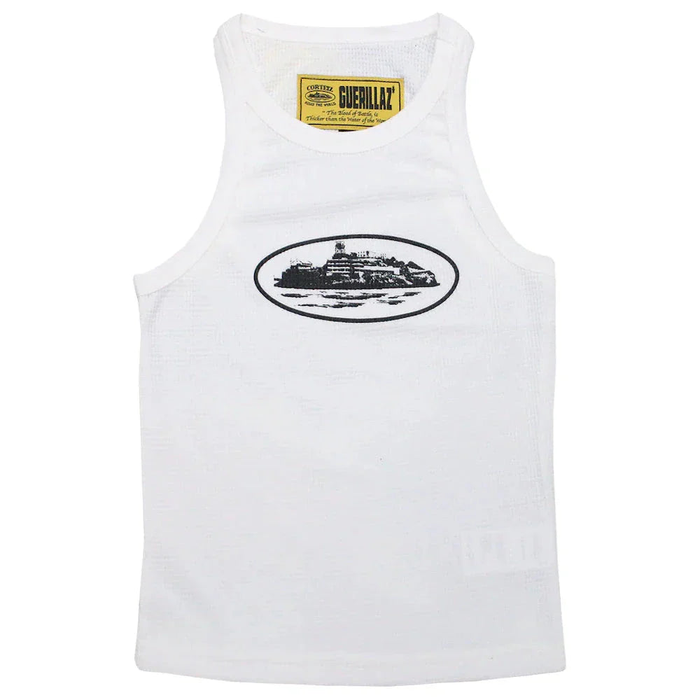 Alcatraz White Tank Top